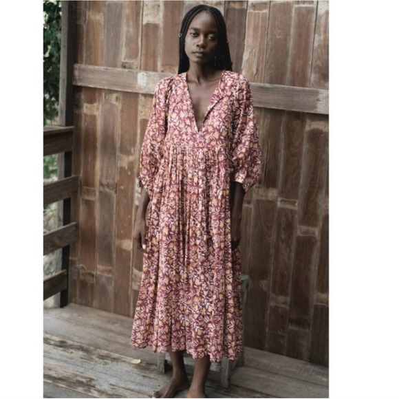 Daughters of India Women Kyra Midi Dress Sumac XL - Picture 2 of 8